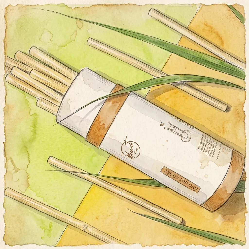 Natural reed drinking straws