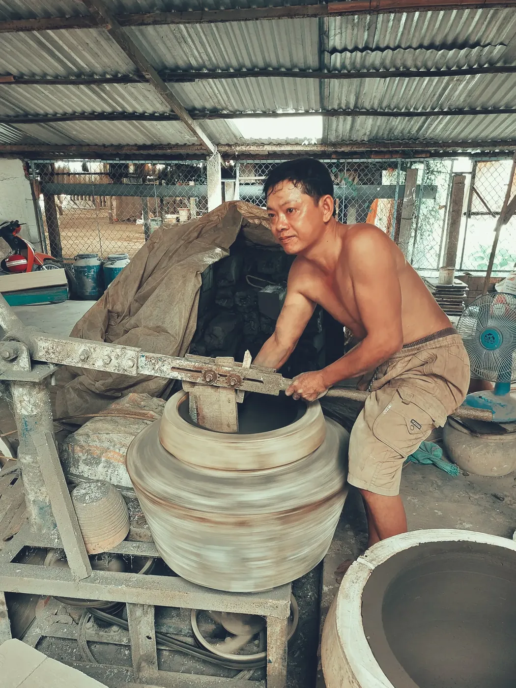Handcrafted pottery pieces