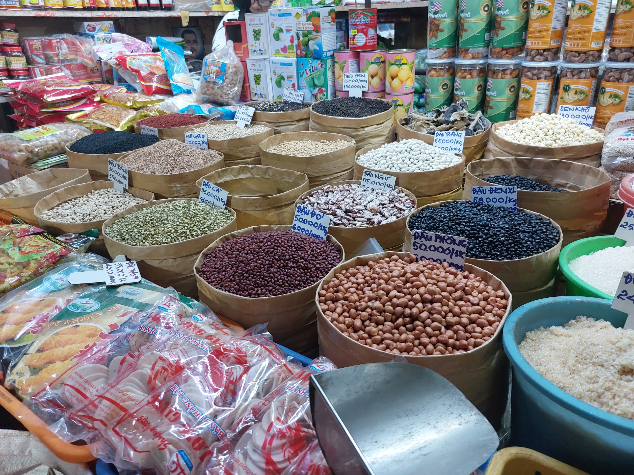 Beans and grains stall
