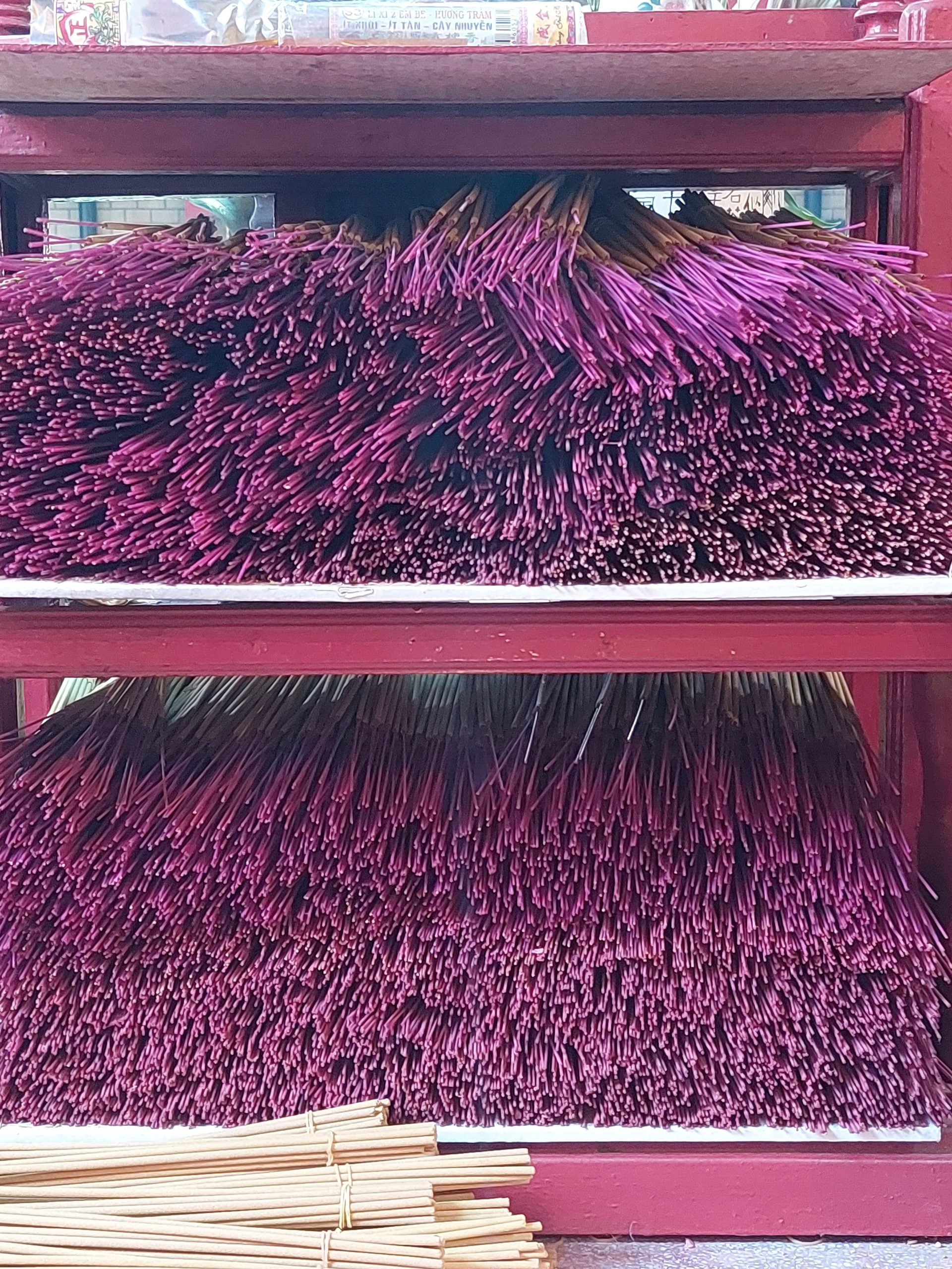 Incense sticks drying