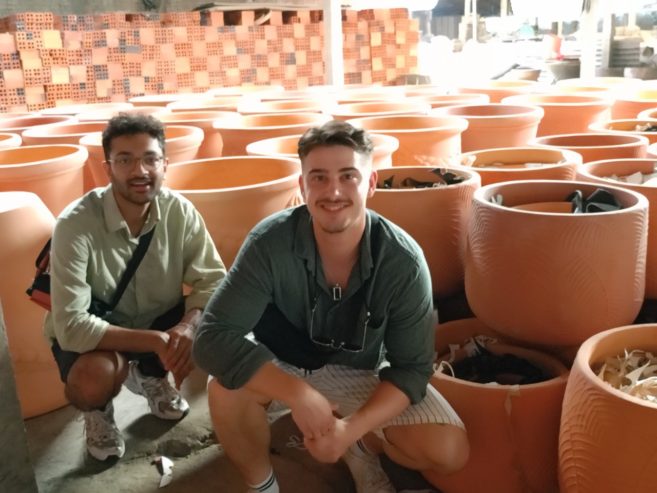 Pottery drying in sun