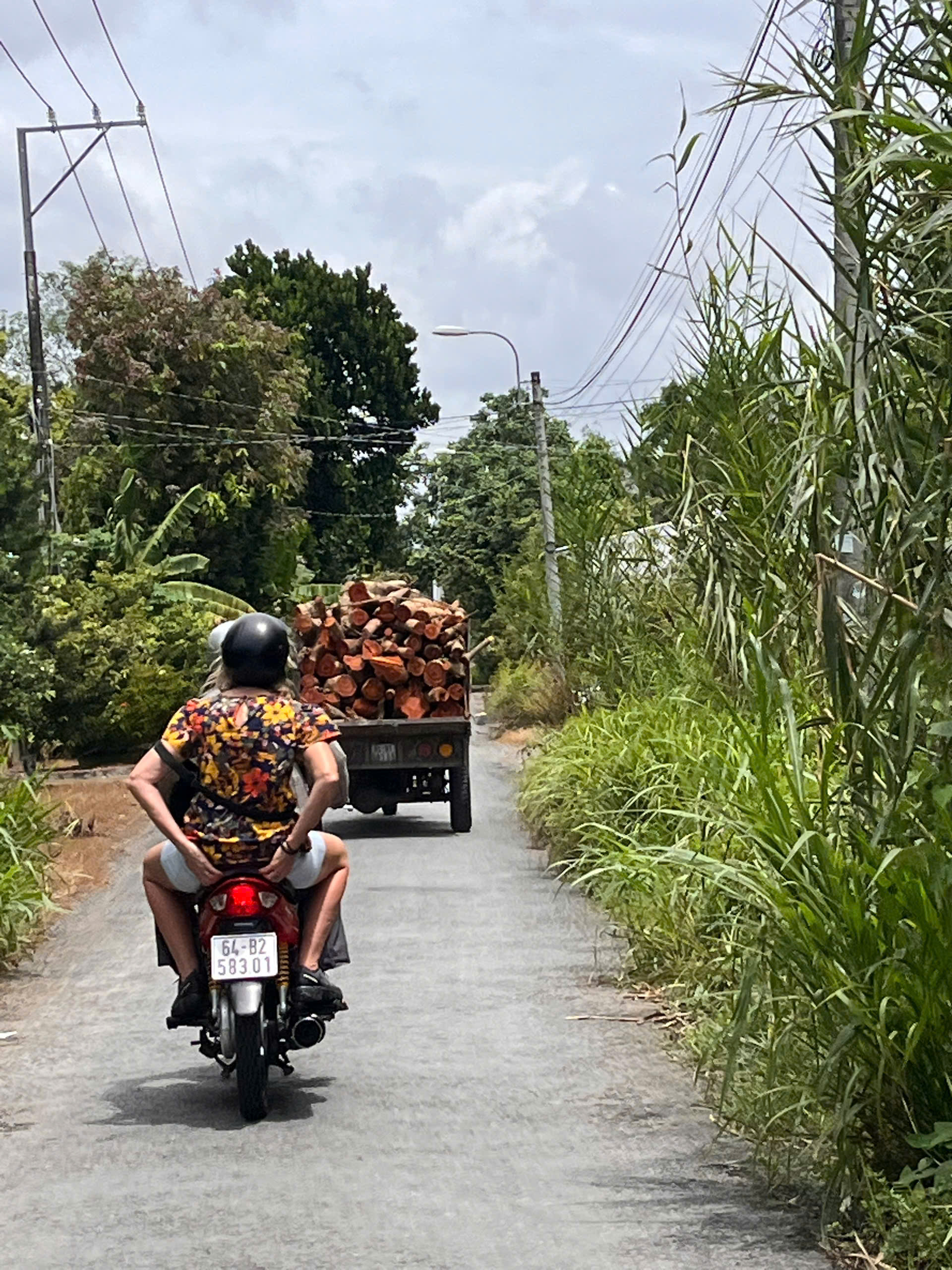 Village motorbike road