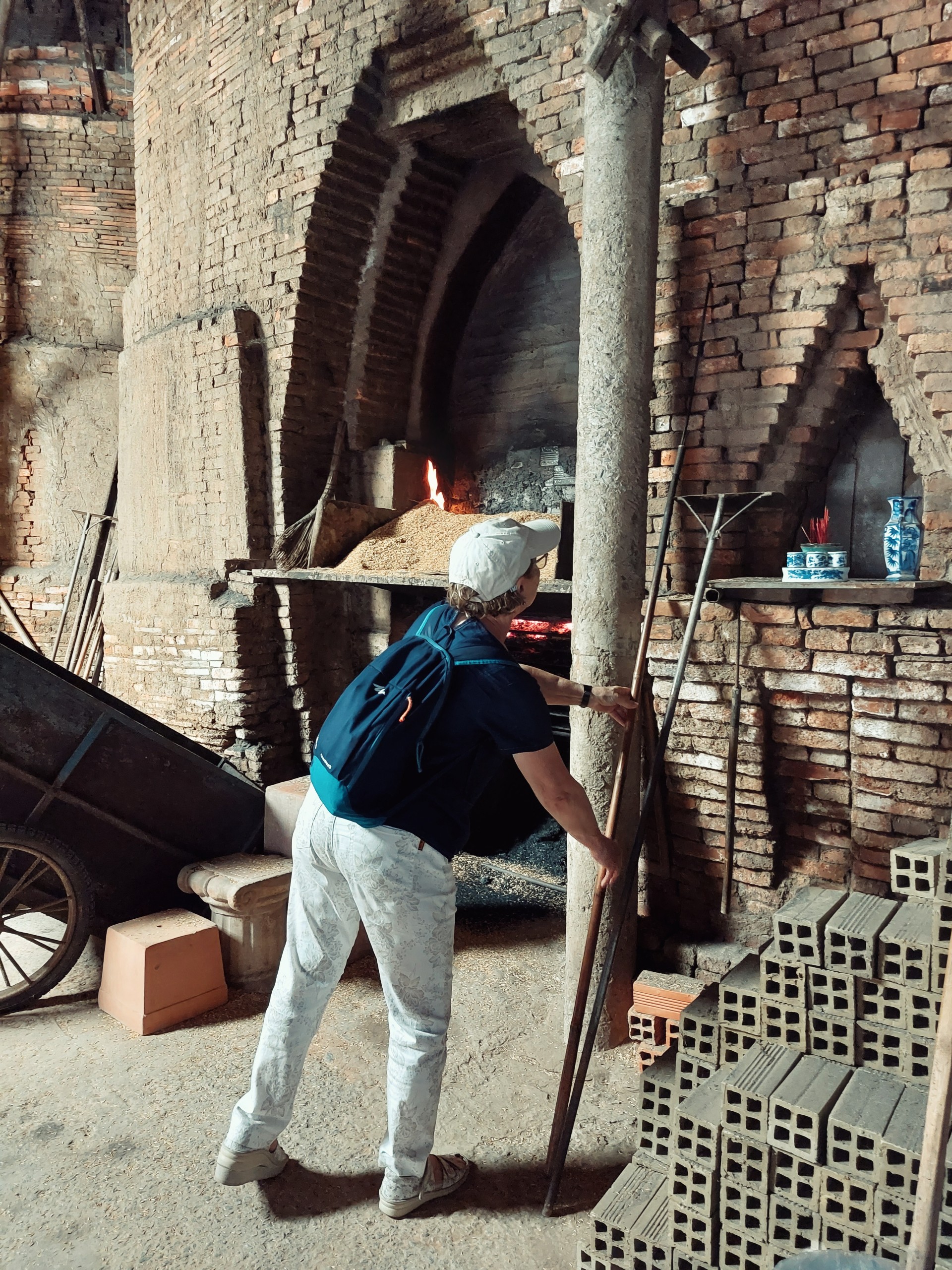 Inside the traditional kiln