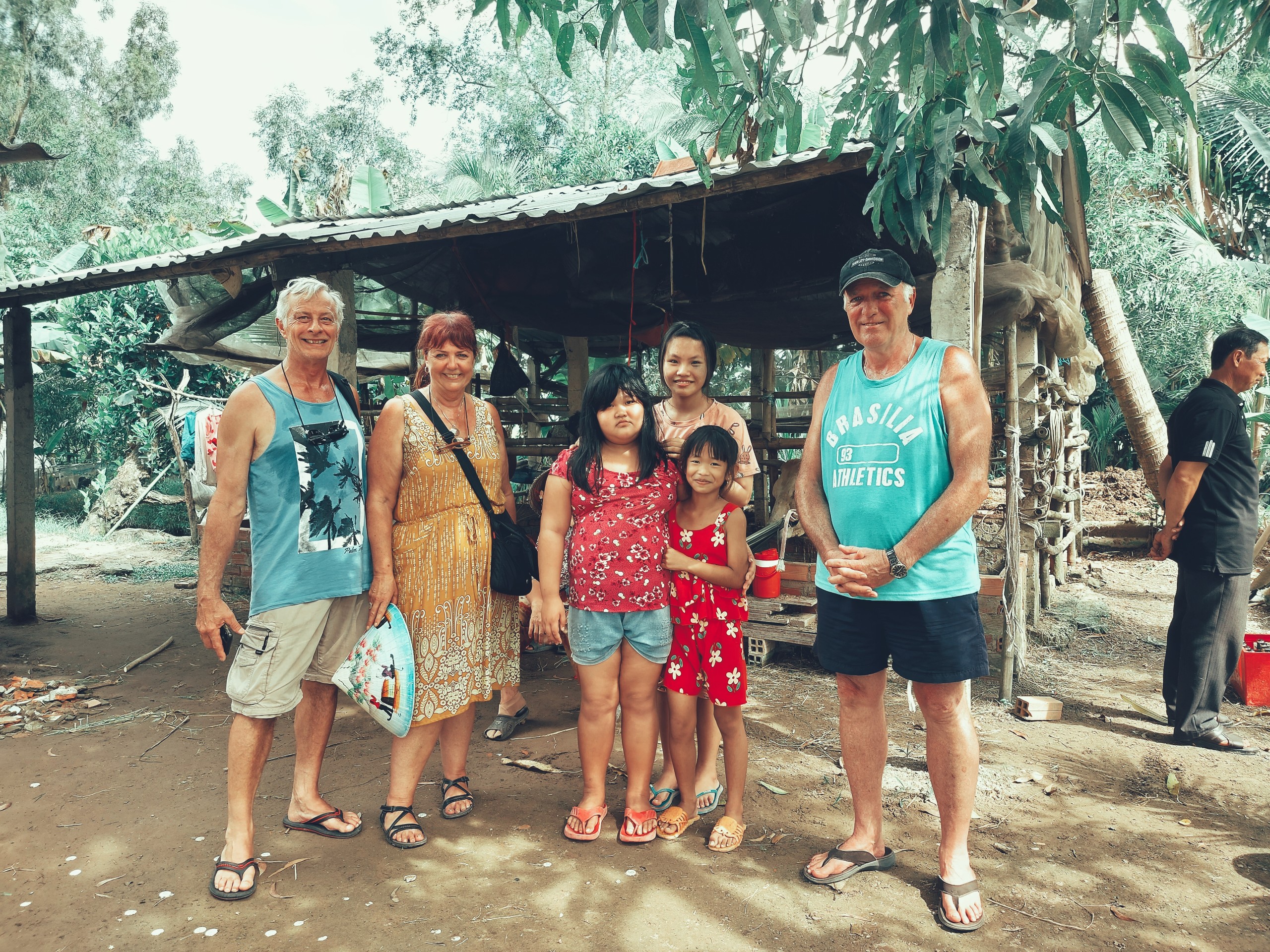 Tour group at pottery village
