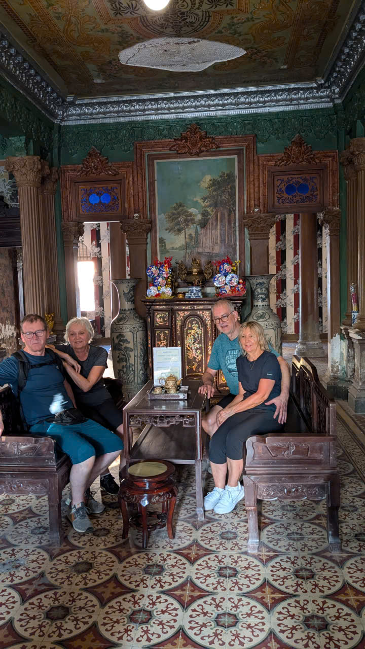 Cycling through the village